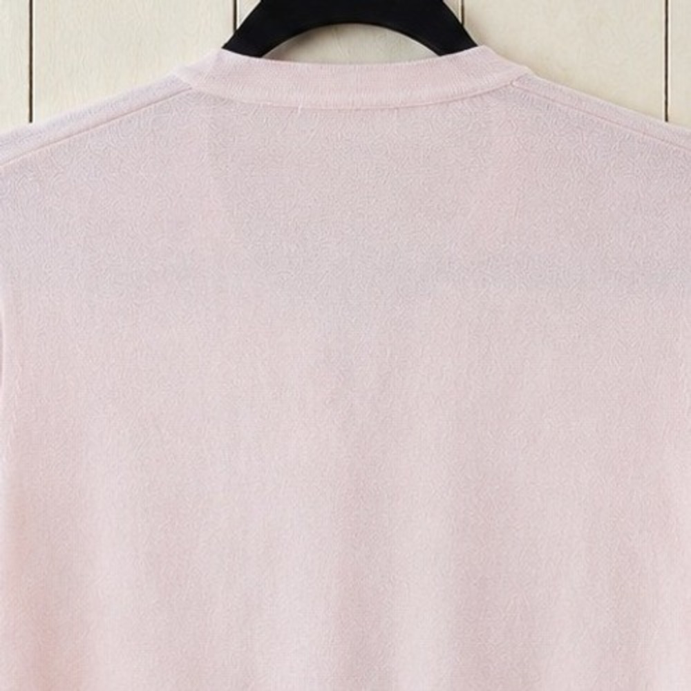 Womens Baby Pink Cardigan Sweater Button Up Coquette Preppy Y2K Cottagecore L - Picture 6 of 8